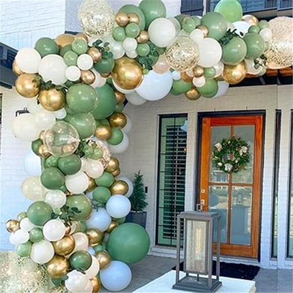 Sage Green Balloon Garland Kit Arch Shower Olive Matte Different Sizes Decor - Picture 8 of 8